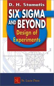 Cover of: Six Sigma and Beyond: Design of Experiments, Volume V