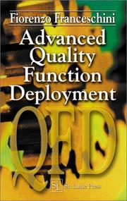 Cover of: Advanced Quality Function Deployment by Fiorenzo Franceschini, Fiorenzo Franceschini