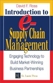Cover of: Introduction to e-Supply Chain Management by David F. Ross