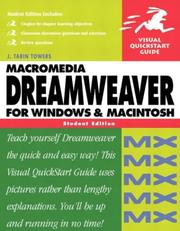 Dreamweaver MX for Windows and Macintosh by J. Tarin Towers