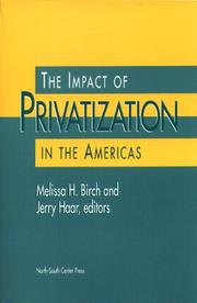 Cover of: The impact of privatization in the Americas
