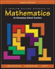 Cover of: A problem solving approach to mathematics for elementary school teachers by Rick Billstein