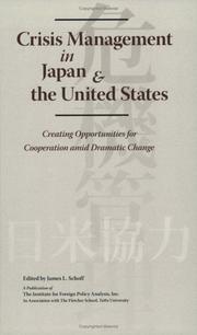 Cover of: Crisis Management in Japan & the United States (Institute for Foreign Policy Analysis)