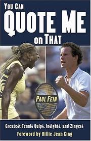 Cover of: You Can Quote Me On That by Paul Fein