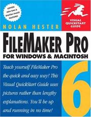 Cover of: FileMaker Pro 6 for Windows and Macintosh by Nolan Hester