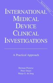 Cover of: International Medical Device Clinical Investigations by 