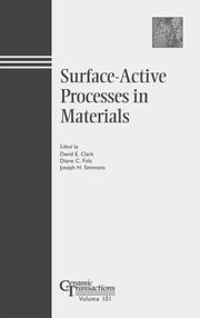Cover of: Surface-Active Processes in Materials (Ceramic Transactions, Vol. 101) (Ceramic Transactions)