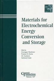 Cover of: Materials for Electrochemical Energy Conversion and Storage (Ceramic Transactions, Vol. 127) (Ceramic Transactions Series)