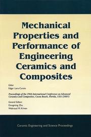 Cover of: Mechanical Properties and Performance of Engineering Ceramics and Composites (Ceramic Engineering and Science Proceedings)