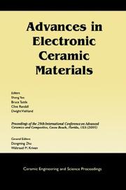 Cover of: Advances in Electronic Ceramic Materials
