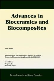 Cover of: Advances in Bioceramics and Biocomposites (Ceramic Engineering and Science Proceedings)