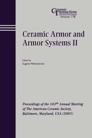 Cover of: Ceramic Armor and Armor Systems II (Ceramic Transactions Series)