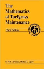 Cover of: The Mathematics of Turfgrass Maintenance, 3rd Edition