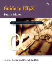 Cover of: Guide to LATEX by Helmut Kopka