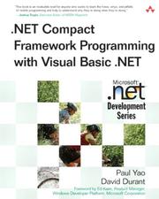 Cover of: .NET Compact Framework Programming with Visual Basic .NET (Microsoft .NET Development Series)