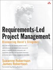 Cover of: Requirements-Led Project Management: Discovering David's Slingshot