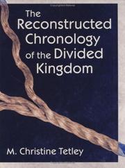 Cover of: The Reconstructed Chronology Of The Divided Kingdom by M. Christine Tetley