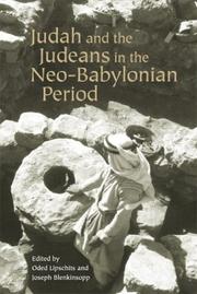 Cover of: Judah and the Judeans in the Neo-Babylonian Period by 