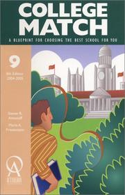 Cover of: College Match: A Blueprint for Choosing the Best School for You (College Match)