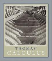 Cover of: Thomas' calculus. by Maurice D. Weir