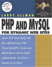 Cover of: PHP and MySQL for dynamic Web sites