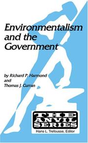 Cover of: Environmentalism and the government