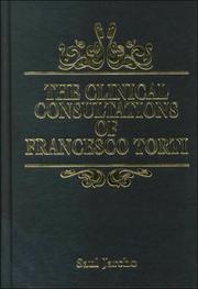 Cover of: The clinical consultations of Francesco Torti by Torti, Francesco