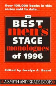 Cover of: The Best Men's Stage Monologues of 1996 (Serial)