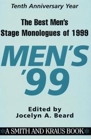 Cover of: The Best Men's Stage Monologues of 1999 (Best Men's Stage Monologues)