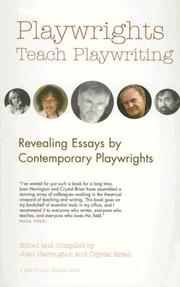 Cover of: Playwrights Teach Playwriting (Career Development Series)