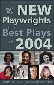 Cover of: New Playwrights by D. L. Lepidus, D. L. Lepidus