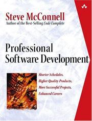 Cover of: Professional Software Development by Steve McConnell