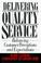 Cover of: Delivering quality service