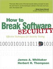 Cover of: How to Break Software Security