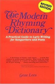 The modern rhyming dictionary by Gene Lees