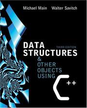 Cover of: Data structures & other objects using C++ by M. Main