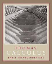 Cover of: Thomas' calculus by Maurice D. Weir