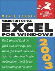 Cover of: Microsoft Office Excel 2003 for Windows by Maria Langer