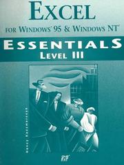 Cover of: Excel for Windows 95 Essentials Level III