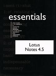 Cover of: Lotus Notes 4.5 essentials