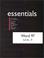 Cover of: Word 97 essentials, level II