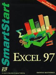 Cover of: Excel 97 Smartstart (Smartstart (Oasis Press)) by Donna M. Matherly