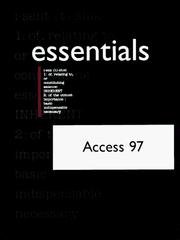 Cover of: Access 97 Essentials: Academic Version (Essentials (Que Paperback))