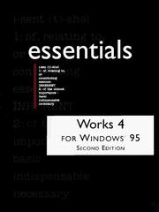 Cover of: Works for Windows 95 essentials | Donna M. Matherly