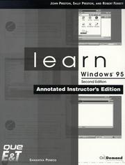 Cover of: Learn Windows 95 with CDROM (Learn) by Samantha Penrod