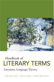 Cover of: Handbook of literary terms by X. J. Kennedy