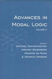 Cover of: Advances in Modal Logic, Volume 2 (Center for the Study of Language and Information - Lecture Notes) | 