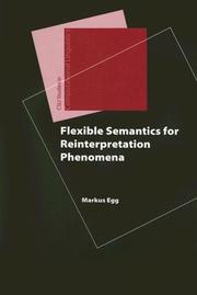 Cover of: Flexible semantics for reinterpretation phenomena