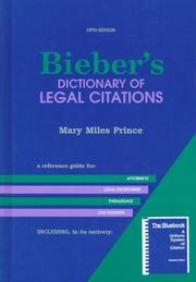 Bieber's dictionary of legal citations by Mary Miles Prince
