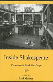 Inside Shakespeare by Paul Menzer
